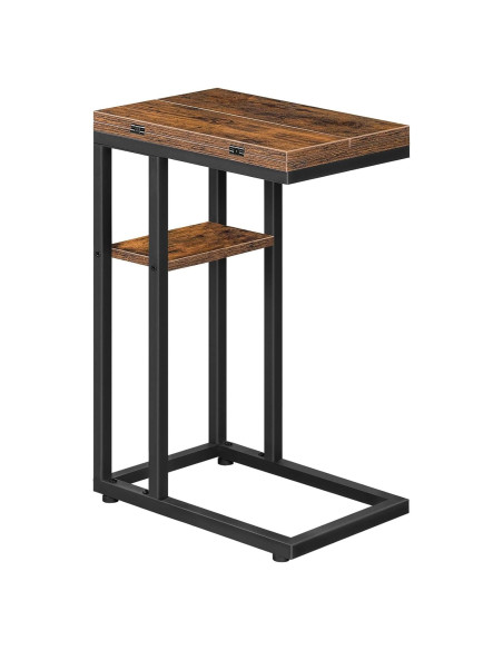 Mesa Auxiliar Plegable HOOBRO C Marrón Rústico 39x52 cm