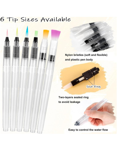 Set de 6 Marcadores de Pincel Acuarelables LIGHOON
