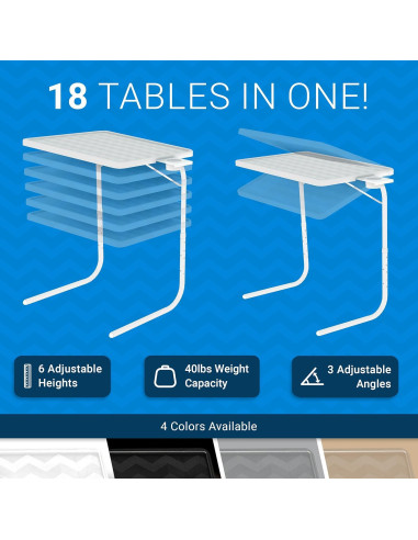 Mesa de TV Plegable Mesa-Mate II Ajustable Negra