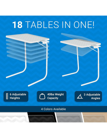 Mesa de TV Plegable Mesa-Mate II Ajustable Negra