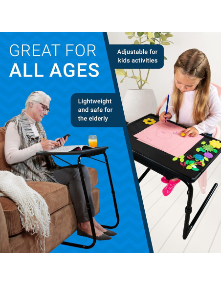 Mesa de TV Plegable Mesa-Mate II Ajustable Negra