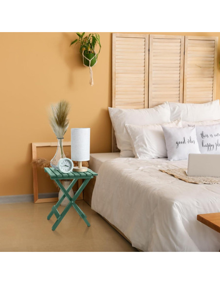 2 Mesas Laterales Plegables DoubleFill Verde Oscuro 29x28x36 cm