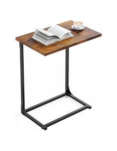 Mesa Lateral en C Pipishell, Madera Rústica, 54x30 cm