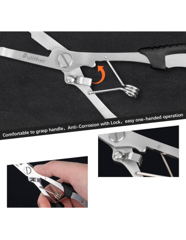 Alicates de Pesca Pullther Fishing Punta de Aguja Acero Inoxidable