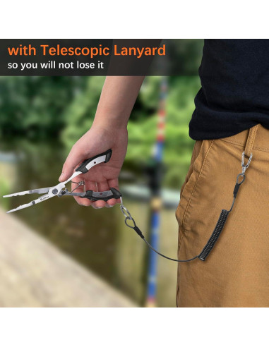 Alicates de Pesca Pullther Fishing Punta de Aguja Acero Inoxidable