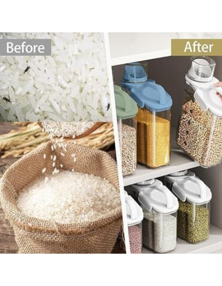 Contenedor de Almacenamiento de Cereal LANGMINGDE 2.8L