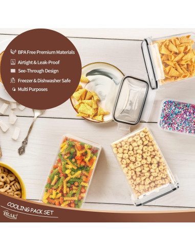 Conjunto 24 Contenedores Almacenamiento PRAKI Herméticos 2L