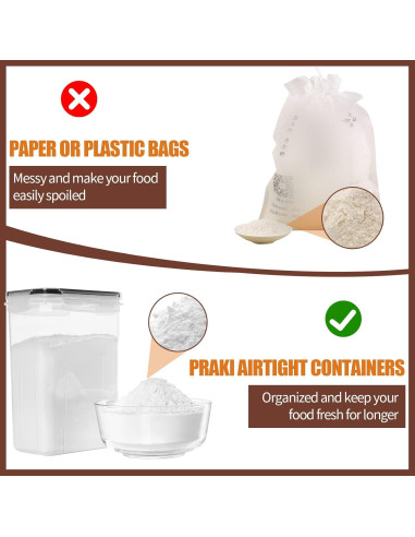 Conjunto 24 Contenedores Almacenamiento PRAKI Herméticos 2L