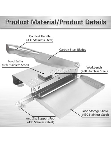 Cortador de Carne Manual Aetwhy de Acero Inoxidable 1.86 kg