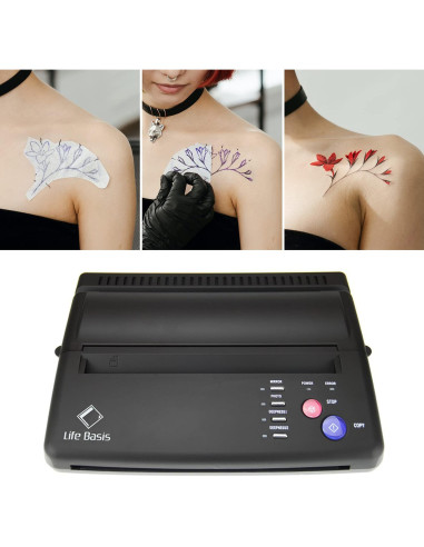 Impresora de Plantillas de Tatuaje LifeBasis LSTM003B, 30PCS Papel