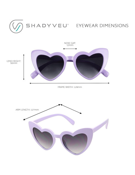 Gafas de sol infantiles ShadyVEU corazón rosa UV400 2-6 años Gafas de sol infantiles ShadyVEU corazón rosa UV400 2-6 años