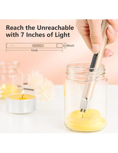 Encendedor Electrónico REIDEA Oro Champán Recargable USB