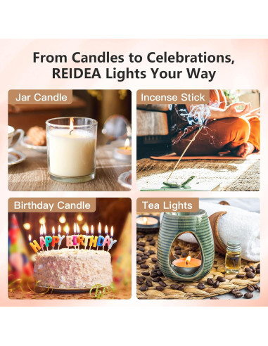 Encendedor Electrónico REIDEA Oro Champán Recargable USB