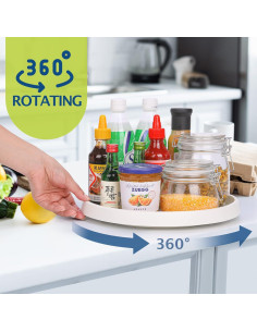 Organizador Lazy Susan CiWiVOKi 10 cm Antideslizante Set 4 2