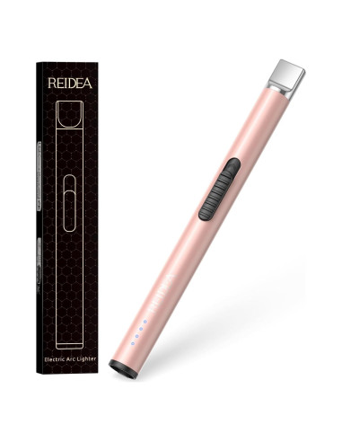 Encendedor Eléctrico REIDEA S4 Pro Recargable USB Oro Rosa