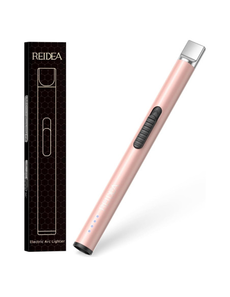 Encendedor Eléctrico REIDEA S4 Pro Recargable USB Oro Rosa