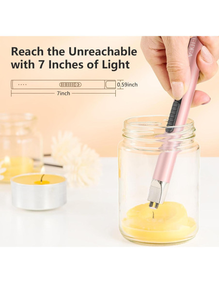 Encendedor Eléctrico REIDEA S4 Pro Recargable USB Oro Rosa