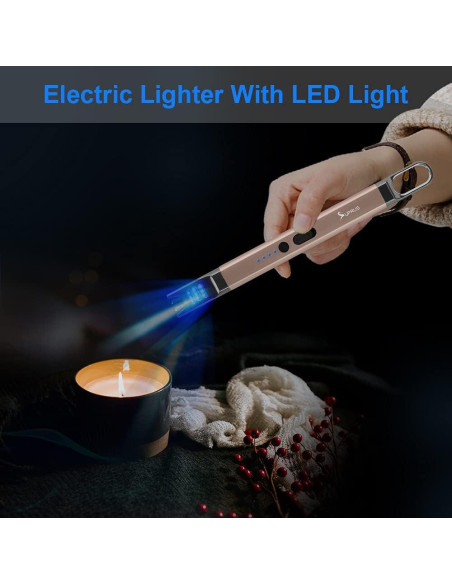 Encendedor Eléctrico SUPRUS Recargable USB a Prueba de Viento