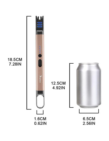 Encendedor Eléctrico SUPRUS Recargable USB a Prueba de Viento