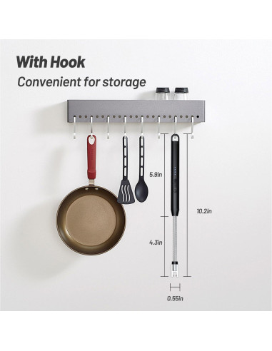 Encendedor eléctrico VEHHE recargable USB C 25.9 cm negro