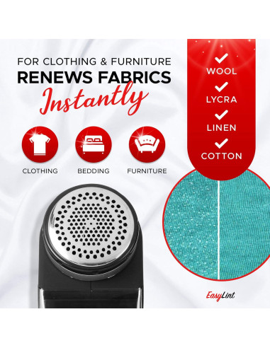 EasyLint Removedor de Pelusas Eléctrico Profesional 396g