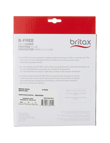 Cubierta de lluvia Britax B-Free para cochecito - Gris