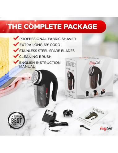 EasyLint Removedor de Pelusas Eléctrico Profesional 396g