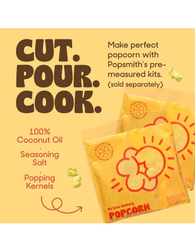 Fabricante de Palomitas Popsmith Acero Inoxidable 6L