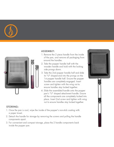 Bandeja para Palomitas Outset 28.5 cm Antiadherente con Mango