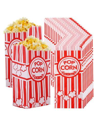 300 Bolsas de Palomitas Desechables 1 Oz Papel Grado Alimenticio