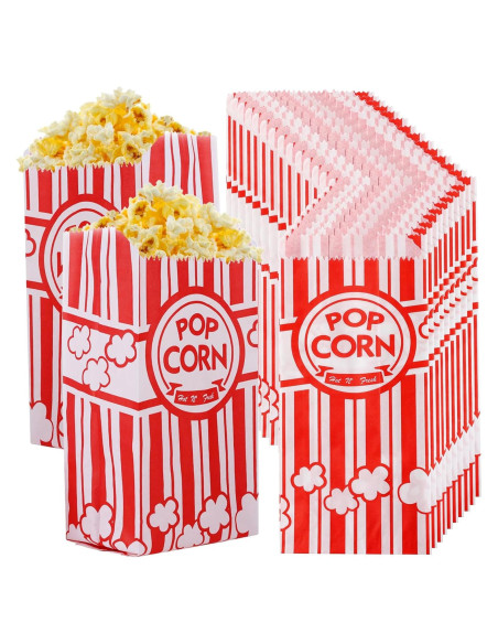 300 Bolsas de Palomitas Desechables 1 Oz Papel Grado Alimenticio