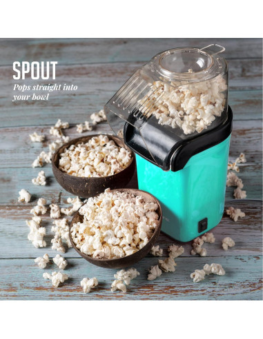Máquina de Palomitas OVENTE PM11T 1400W 16 Tazas Turquesa