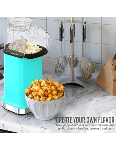 Máquina de Palomitas OVENTE PM11T 1400W 16 Tazas Turquesa