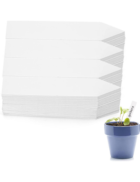 Etiquetas de Plantas Blancas 1000 Pcs Foraineam 10x2 cm