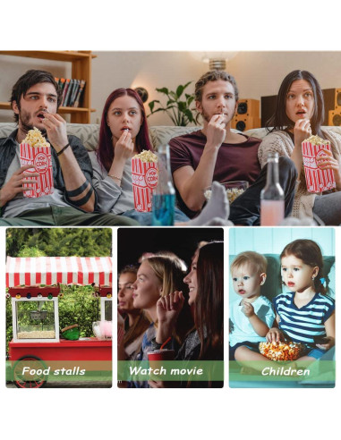 300 Bolsas de Palomitas Desechables 1 Oz Papel Grado Alimenticio