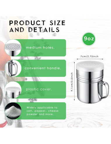 4 Piezas Cucharón Aluminio 12 oz Saffica para Snacks