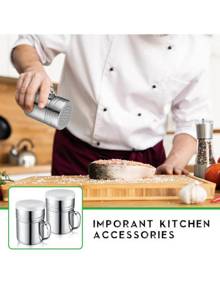 4 Piezas Cucharón Aluminio 12 oz Saffica para Snacks