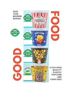 Contenedores de Palomitas Reutilizables ONONEXPRESS 4 Pzs 2