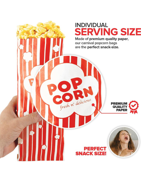 Bolsas de Palomitas Desechables Stock Your Home 2 oz 100 Pzas