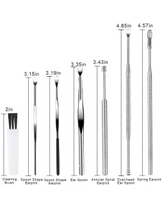 Juego de 7 Piezas Removedor de Cerumen BetyBedy Acero Inoxidable 2