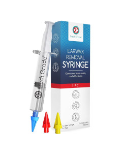 Jeringa de Oído Medi Grade con 3 Puntas para Cerumen