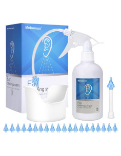 Kit de Lavado de Oídos EPOBOO 500ml con 20 Puntas Reutilizables