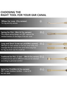 Kit de Eliminación de Cerumen Hion 6 Piezas Acero Inoxidable 2