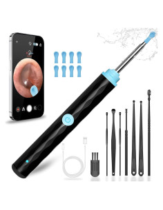 Kit de Eliminación de Cerumen con Cámara HD 1296P Negro