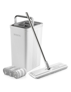 Juego de Mopa y Cubo BOSHENG con Escurridor y 3 Paños