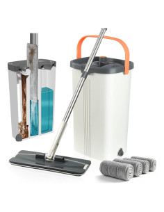 Juego de trapeador y cubo Jelymark con 4 almohadillas