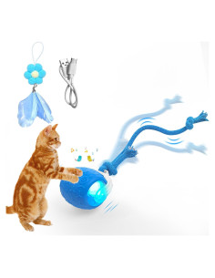 Bola Interactiva para Gatos LEUCITE Azul Recargable 600mAh