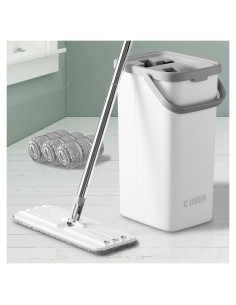 Juego de Mopas Planas y Cubo Escurridor JC Jorden 3 Paños