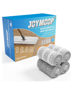 Almohadillas de Microfibra JOYMOOP 33 cm para Mopas Planas - 4 Pcs