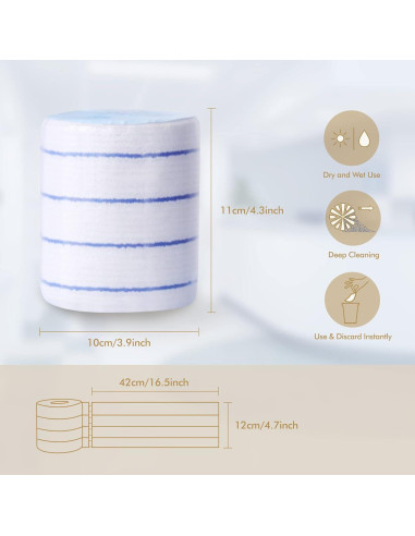 Paños de Microfibra Desechables DrDirt - 15 Hojas 42x12 cm